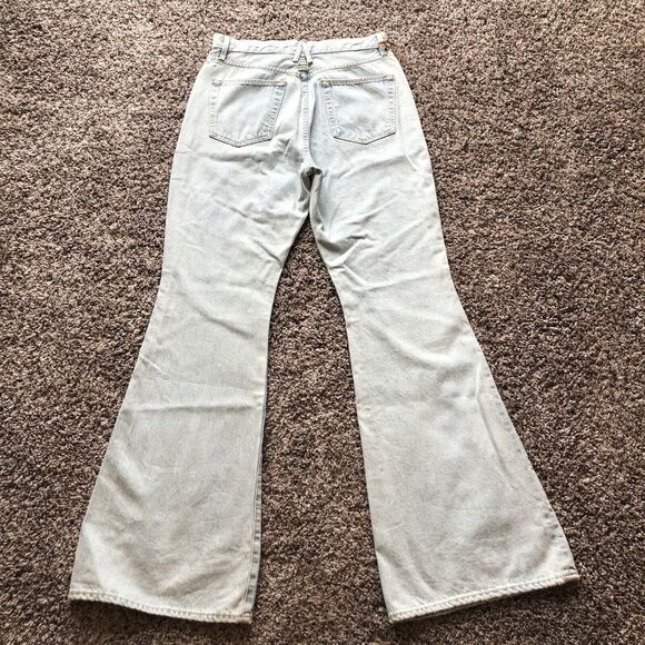 SLVRLAKE Jeans 30 Light Blue Wash Indiana Rigid High Rise Super Flare - Picture 3 of 16